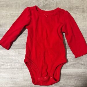 Red Long Sleeve Kids Onesie
